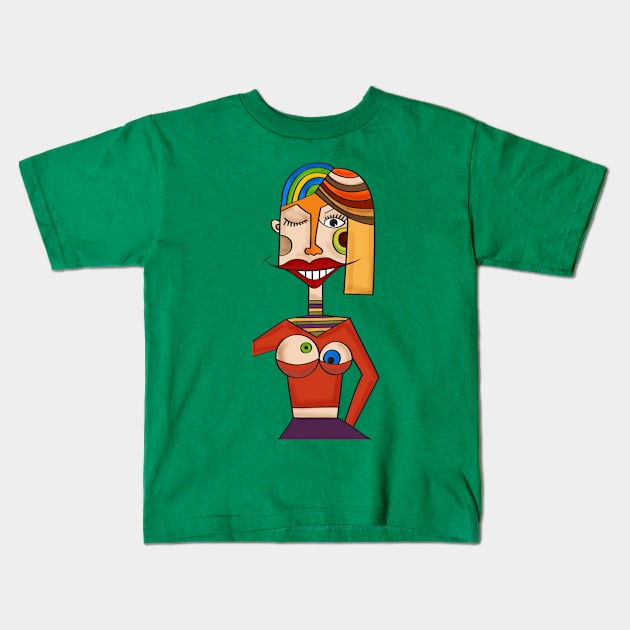 Cubist Kids T-Shirt by Mako Design 